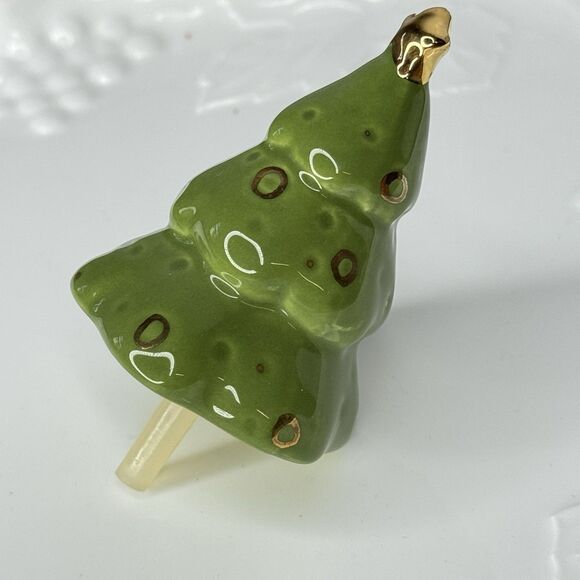 Nora Fleming Retired Christmas Tree NF Initials Embossed Gold Star On Top RARE - Picture 3 of 7